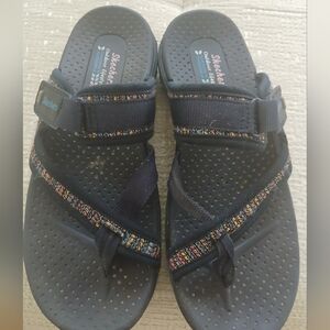 Skechers Black Sandals with Colorful Straps